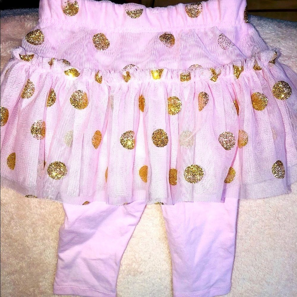 Nwot Girls 6-9m Juicy Couture Tulle Skirt Leggings